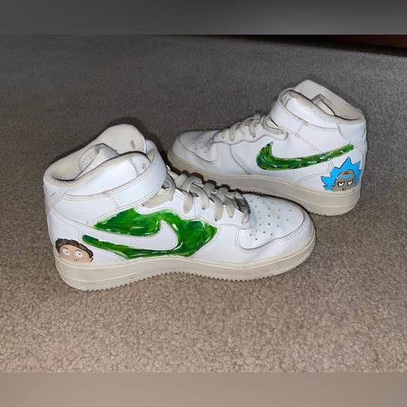 Rick & Morty custom Nike Air Force 1 high-top - Picture 1 of 12